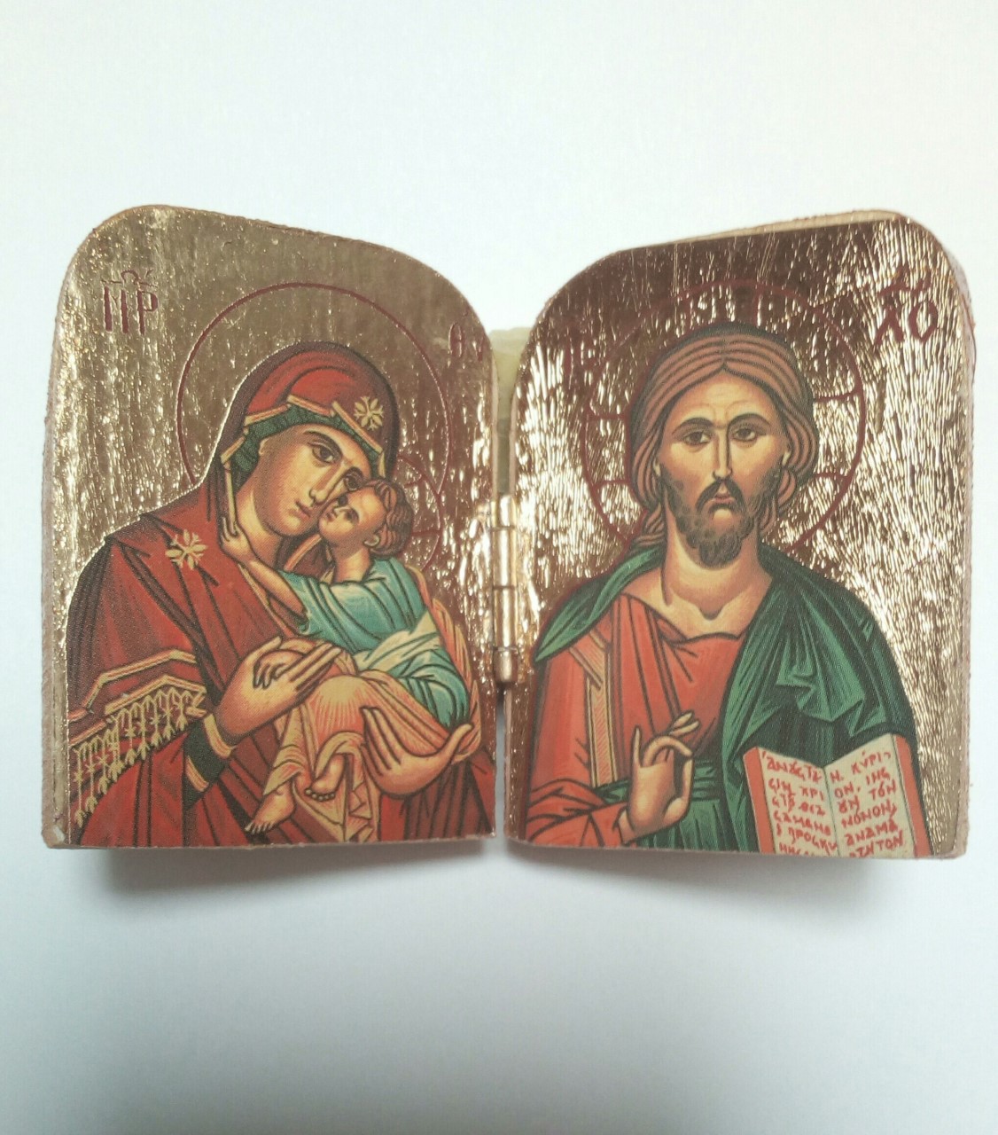 Diptyque icônes pour enfants catéchisés, Vierge Marie et Christ